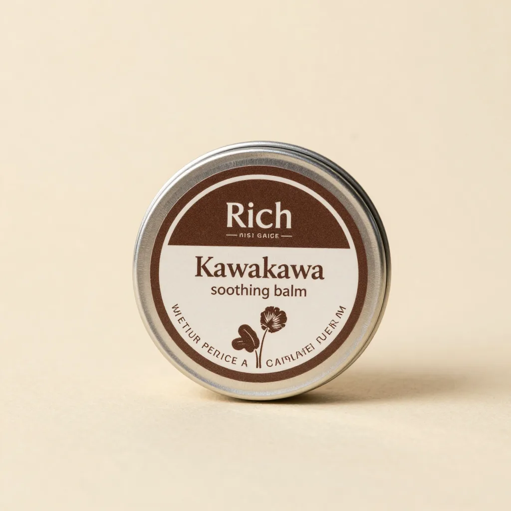 A tin of rich kawakawa soothing balm